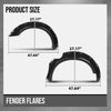 G-PLUS 4PCS Paintable Fender Flares Compatible with Nissan Frontier 2006-2020 Fit 5' Styleside Bed Fit Factory Chrome Front Bumper Black