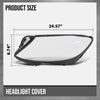 G-PLUS Headlight Lens Cover Compatible with Benz W222 S-Class 2014 2015 2016 2017 Left & Right Front Headlamp Lens Cover Clear