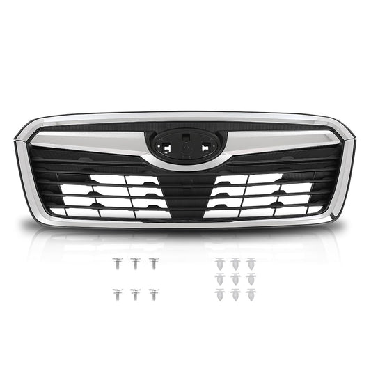 G-PLUS Front Bumper Grille Grill Assembly w/Chrome Trim Compatible with Subaru Forester 2019-2021 91121SJ110,91121SJ130