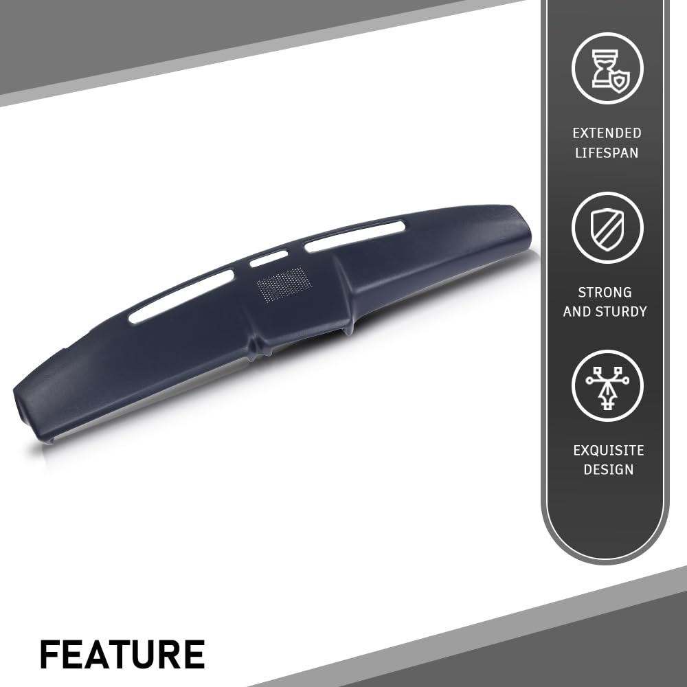 G-PLUS Dark Blue Dash Cover Compatible with Ford F100 F150 F250 F350 Bronco 1980-1986 Dashboard Cover