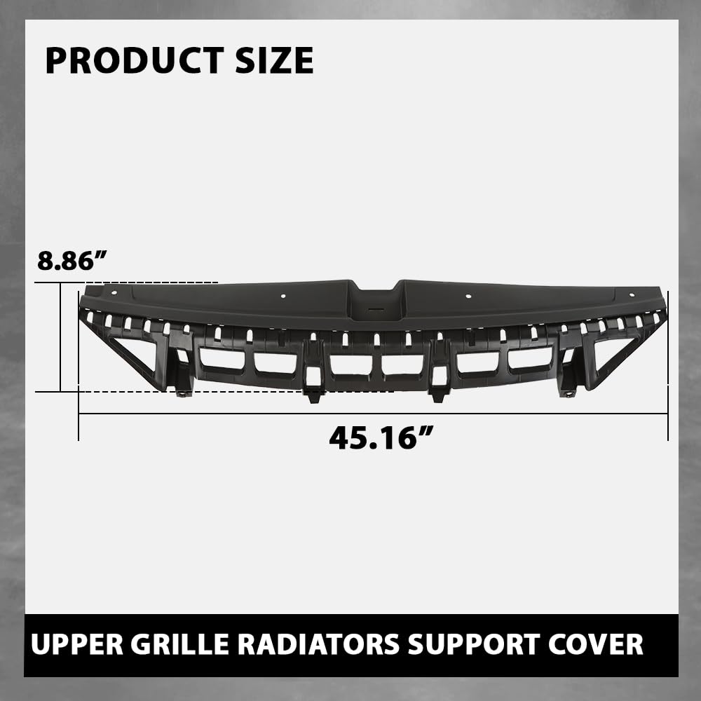 G-PLUS Upper Radiator Support Sight Shield Panel Cover Compatible with Hyundai Accent 2018-2022 Black