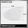 G-PLUS Driver Left Side Mirror Glass Compatible with Porsche Macan 2015 2016 2017 2018 2019 2020 2021 95B857521H, 95B-857-521-G White