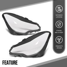 G-PLUS Headlight Lens Cover 2PCS for Benz E-Class W207 C207 2014-2016 Clear Product Image