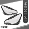 G-PLUS Headlight Lens Cover Compatible with Benz E-Class W207 C207 2014 2015 2016 Left & Right Front Headlamp Lens Cover Clear
