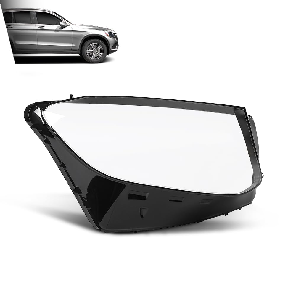 G-PLUS Headlight Lens Cover Compatible with Benz GLC Class W253 2016 2017 2018 2019 2539061601 Right Side Front Headlamp Lens Cover Clear