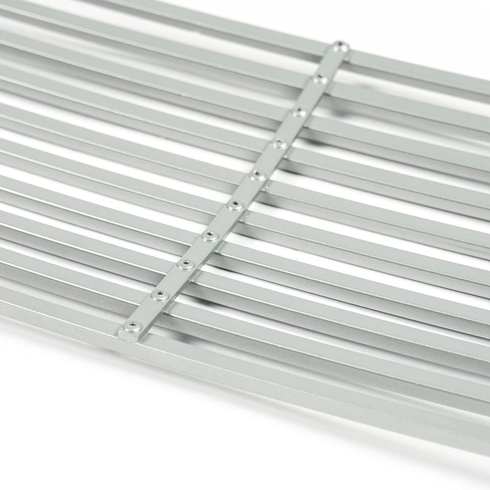 G-PLUS Front Upper Bumper Chrome Billet Grille Grill Insert Compatible With Nissan Maxima 2009-2014 Hood Molding (Silver)