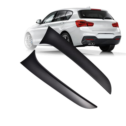 G-PLUS Rear Window Spoiler Side Wing Trim Cover Compatible with 2015-2017 BMW 1 Series F20 (Matte Black)