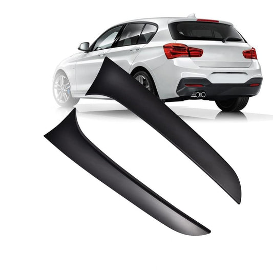 G-PLUS Rear Window Spoiler Side Wing Trim Cover Compatible with 2015-2017 BMW 1 Series F20 (Matte Black)