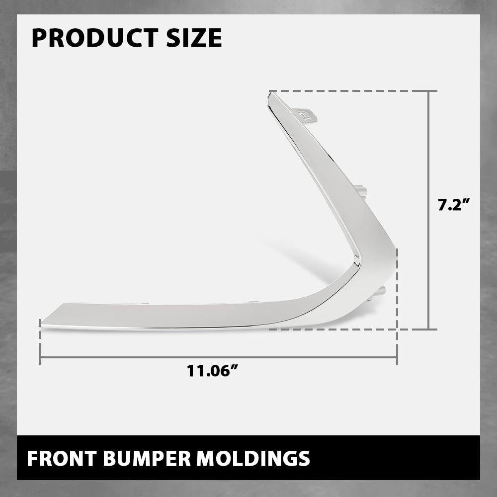 G-PLUS Front Bumper Moldings Right + Left 2pcs Compatible with Sonata 2020-2022 86595L0160