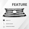 G-PLUS Front Upper Bumper Grille Shell Insert Compatible with NX200t NX300h 2015 2016 2017 LX1200172 5311178010 Silver