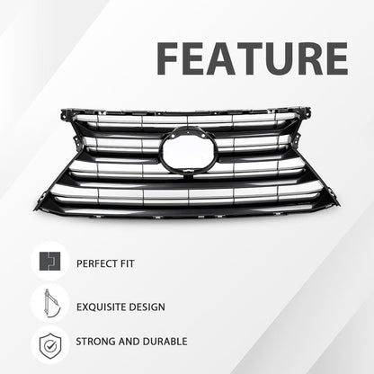 G-PLUS Front Upper Bumper Grille Shell Insert Compatible with NX200t NX300h 2015 2016 2017 LX1200172 5311178010 Silver