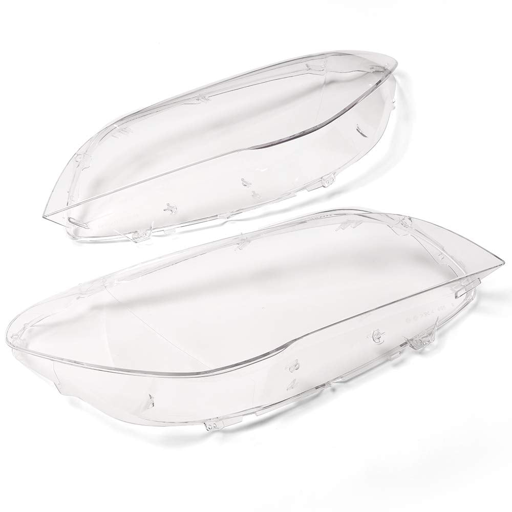 G-PLUS Clear Lens Headlight Headlamp Lense Cover, Compatible With BMW F01 F02 7 Series 740i 740Li 750i 750Li 760i 760Li 2009-2015, Replacement Left Right Side 1 Pair