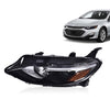 G-PLUS Headlight Assembly Compatible with Chevy Malibu 2019 2020 2021 Left Driver Side Front Halogen Headlamp ‎Clear Lens Black Housing Amber Reflector Bumper Headlamps,faros delanteros