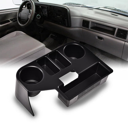 G-PLUS Center Console Cup Holder Compatible with Dodge Ram 1500 2500 3500 1994-1997 Cupholder Replacement Black ABS Plastic