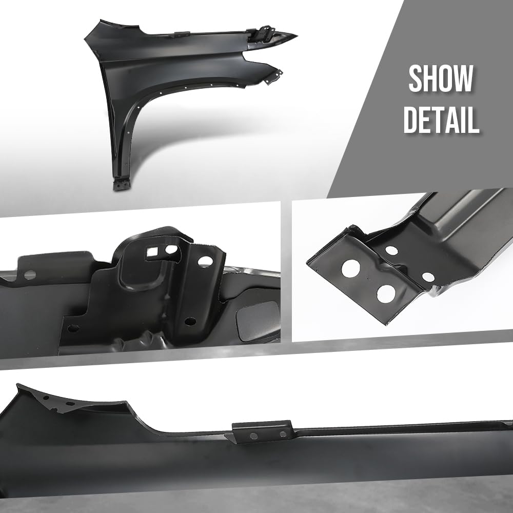 G-PLUS Front Left Driver Fender Compatible with Chevy Traverse L 2018-2021 / True North 2019-2023 Fit Chevy Traverse 2018-2023 84679031, GM1240409 Black