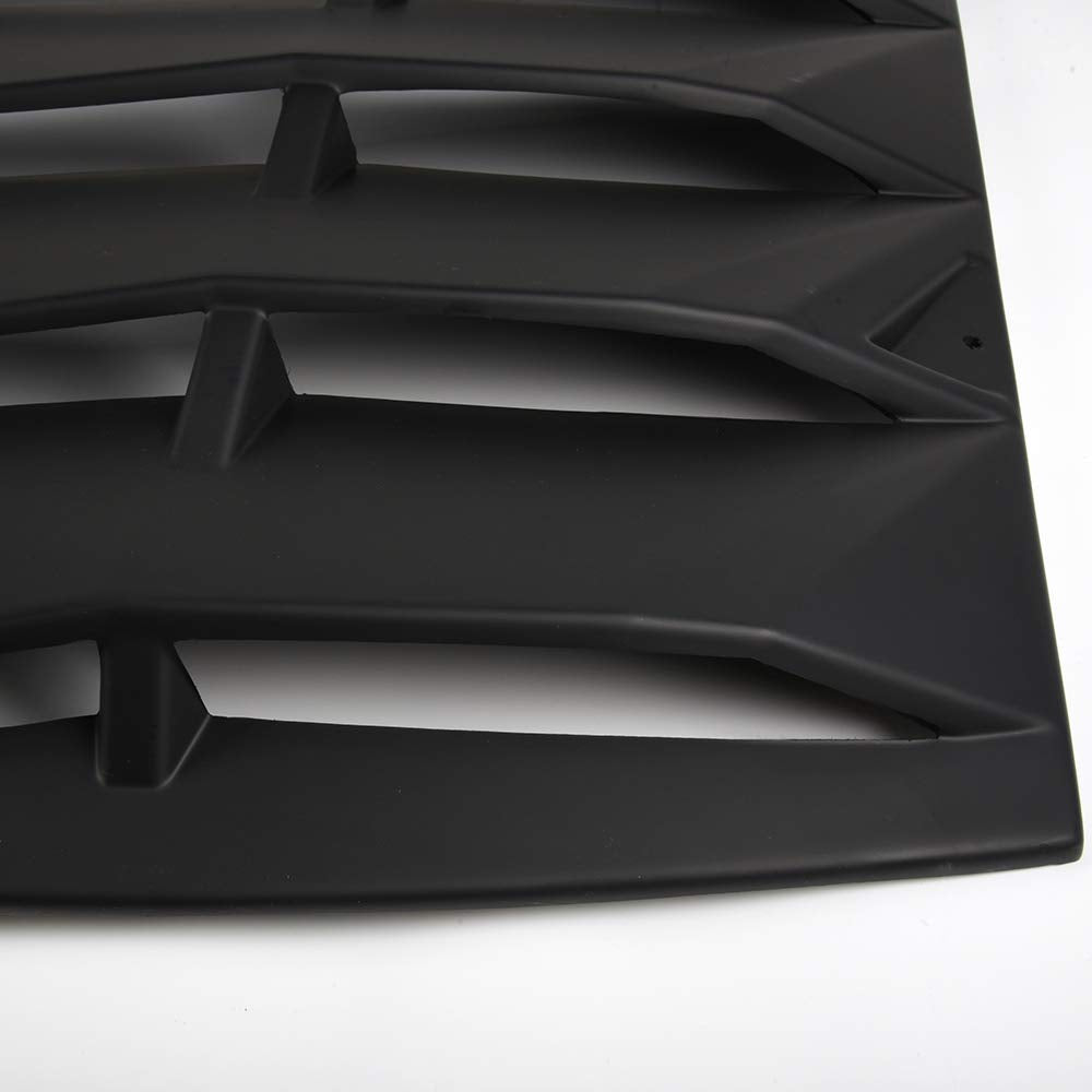 Rear Window Vent Louver Replacement for Dodge Charger 2011-2020 Windshield Sun Shade Cover Unpainted Black ABS 2012 2013 2014 2015 2016 2017 2018 2019