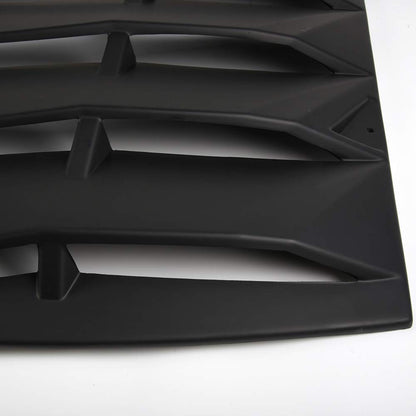Rear Window Vent Louver Replacement for Dodge Charger 2011-2020 Windshield Sun Shade Cover Unpainted Black ABS 2012 2013 2014 2015 2016 2017 2018 2019