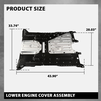G-PLUS Engine Splash Shield Lower Engine Cover Assembly Compatible with Honda Civic 2012, Will Not fit MX and Si Trims,Fit Acura ILX 2013, Will Not fit 2.4L Engines 74110-TR3-A10 74110TR3A10
