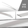 G-PLUS Rear Door Frame Molding Trim Pair Compatible with Kia Optima 2011-2015 838502T000, 838602T000 Silver