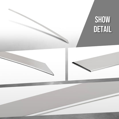 G-PLUS Rear Door Frame Molding Trim Pair Compatible with Kia Optima 2011-2015 838502T000, 838602T000 Silver