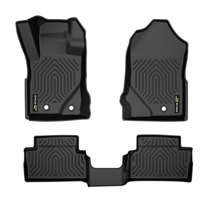 G-PLUS TPE Floor Mats Fit Ford Bronco 2-Door 2021-2026 Not Fit Bronco Sport or Bronco 4-Door Model 1st & 2nd Row Truck Accessories Cargo Liners All Weather Protection 3PCS Black Alfombras para Carro