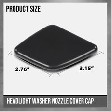 G-PLUS Headlight Washer Cover for Volvo XC90 2007-2014 Glossy Black Pair Side View