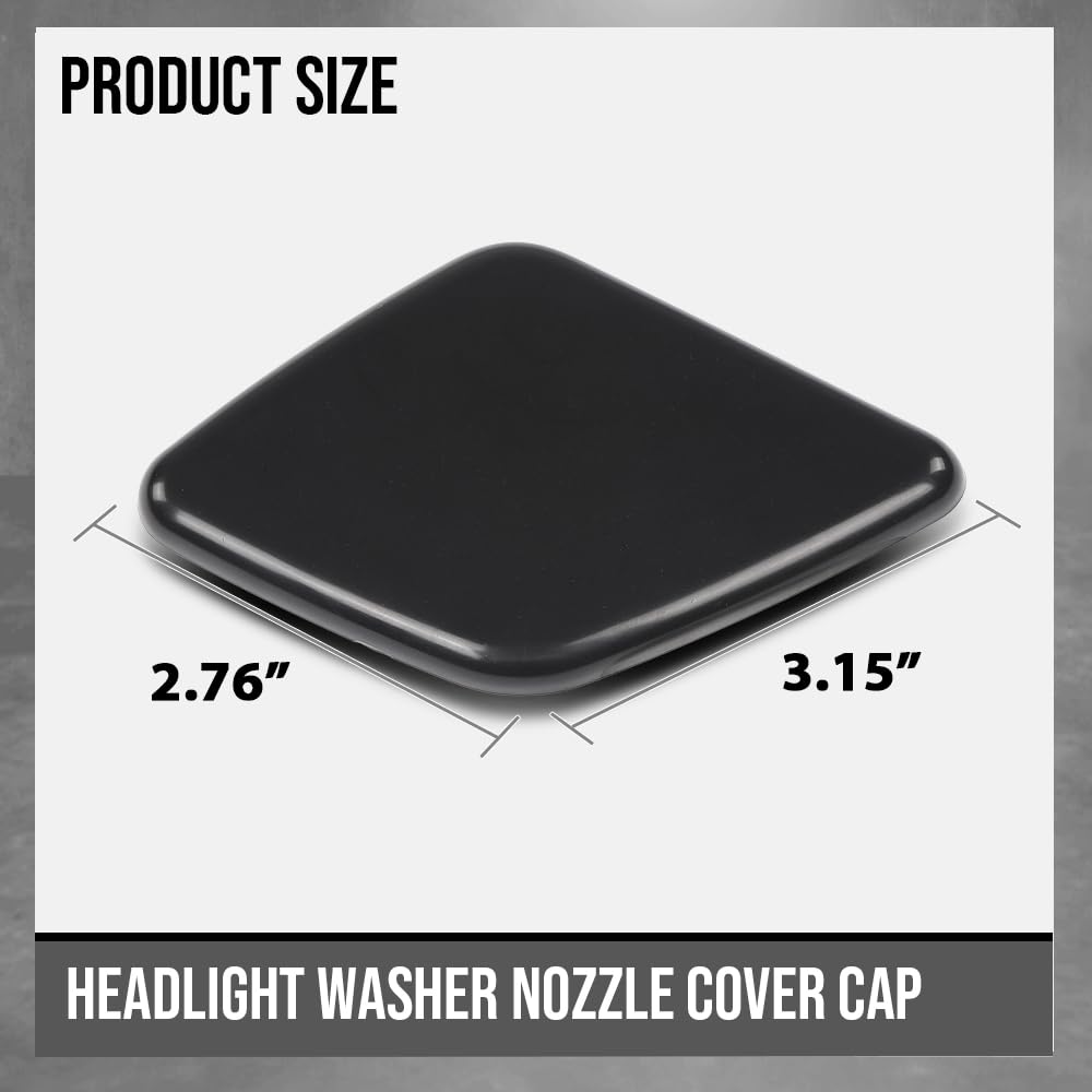 G-PLUS Headlight Washer Cover Cap Left & Right Compatible with Volvo XC90 2007 2008 2009 2010 2011 2012 2013 2014 39875253, 39875254 Glossy Black