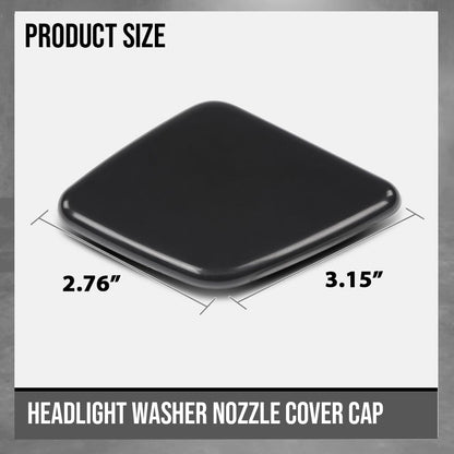 G-PLUS Headlight Washer Cover Cap Left & Right Compatible with Volvo XC90 2007 2008 2009 2010 2011 2012 2013 2014 39875253, 39875254 Glossy Black