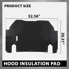 G-PLUS Hood Insulation Pad for Ford Ranger 1993-1997 Side View
