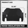 G-PLUS Engine Hood Insulation Pad Black with Clip, Compatible with 1993-1997 Ford Ranger