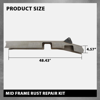 G-PLUS Mid Frame Rust Repair w/Spring Mount Left and Right Side Compatible with 1996-2004 Toyota Tacoma Regular Cab 2WD 4WD Prerunner/Not Fit Extended Cab