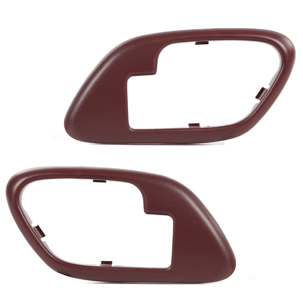 G-PLUS Interior Door Handle Trim Bezel 2pcs Compatible with 1995-2002 Chevy C3500 Truck 1995-2000 GMC C2500 Truck 1995-1999 GMC Suburban K1500 15708081 15708082