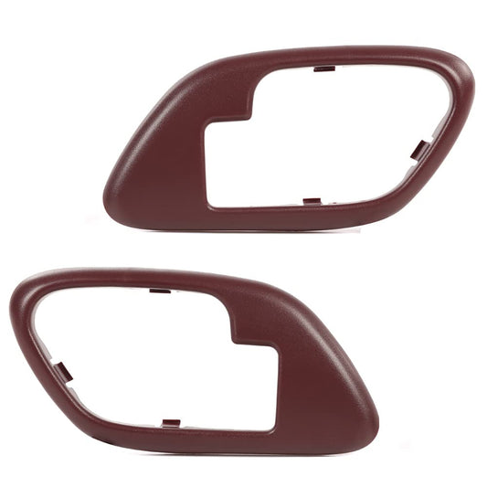 G-PLUS Interior Door Handle Trim Bezel 2pcs Compatible with 1995-2002 Chevy C3500 Truck 1995-2000 GMC C2500 Truck 1995-1999 GMC Suburban K1500 15708081 15708082