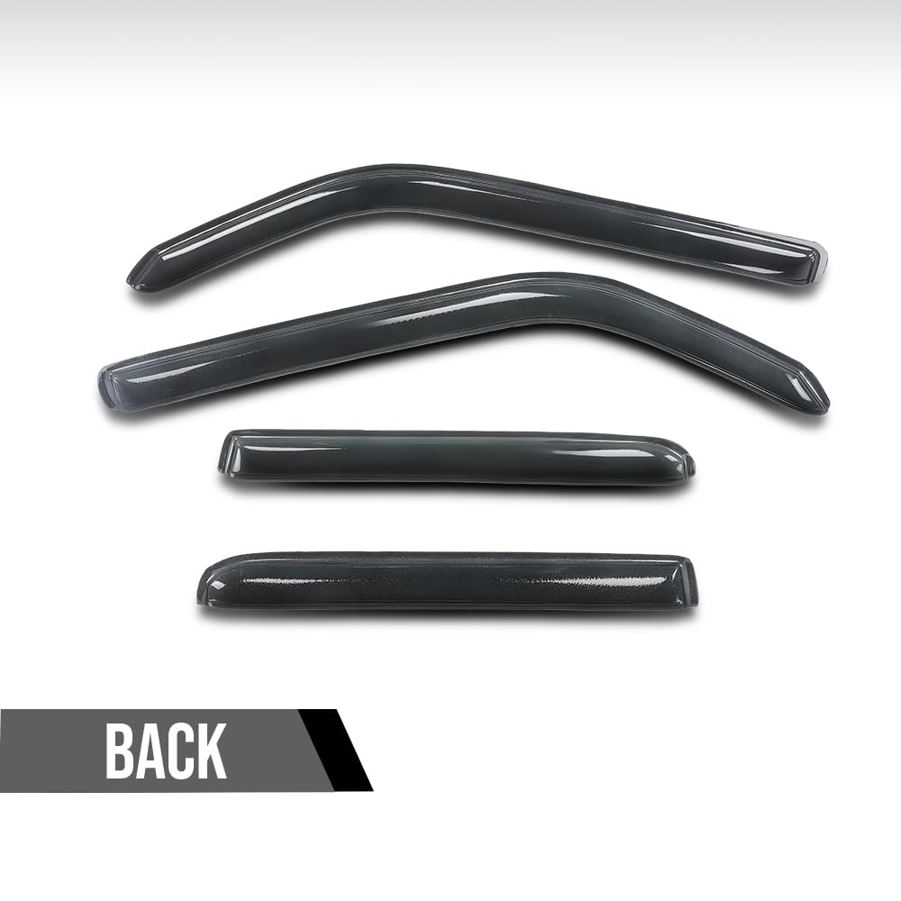 G-PLUS in-Channel Window Visors Rain Guards Side Wind Deflector Compatible with Toyota 4Runner 2010-2024 Smoke