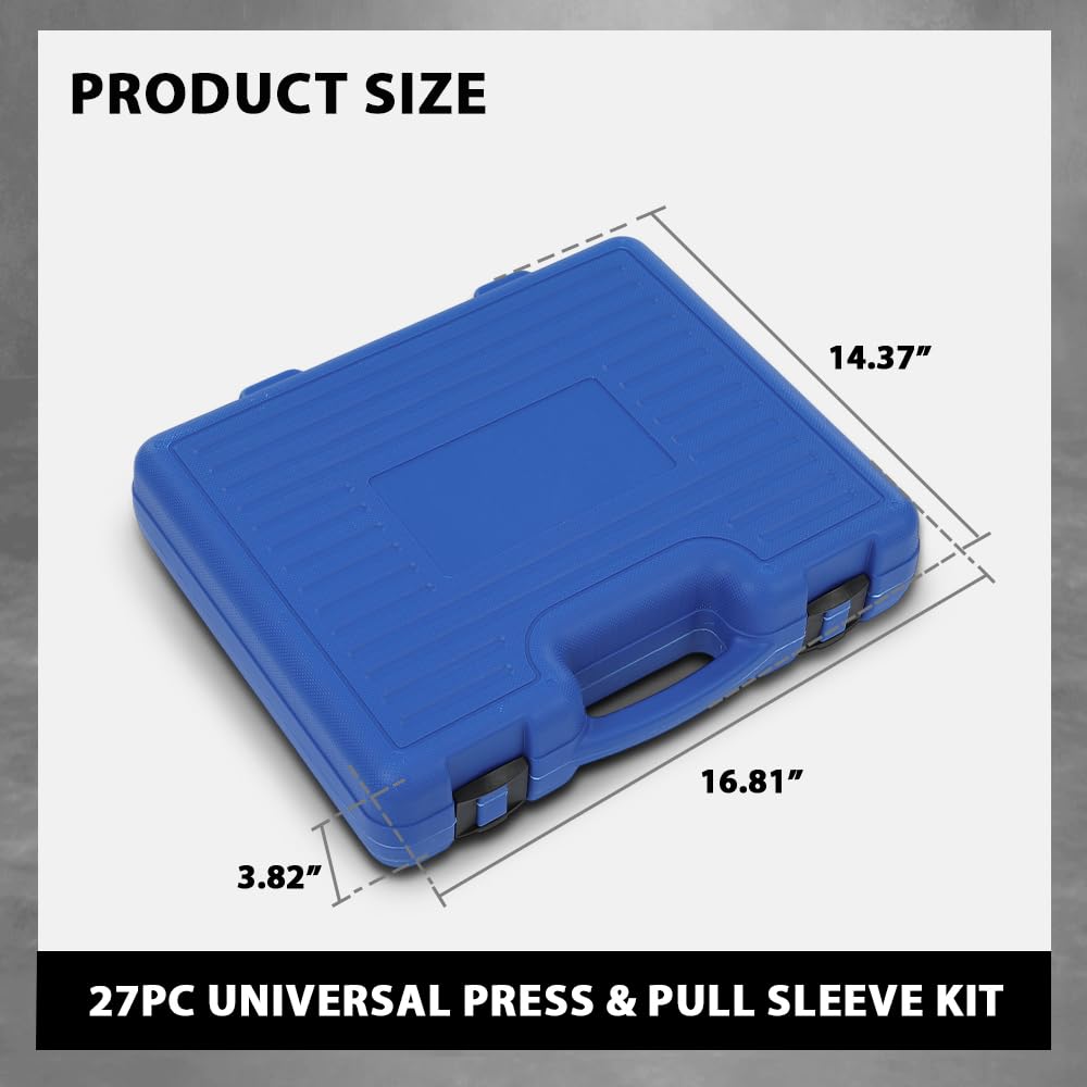 G-PLUS Universal Press & Pull Sleeve Kit Bush Bearing Removal Insertion Tool Set Compatible with Cars, LGV and HGV Silver