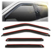 G-PLUS in-Channel Window Visors 4Pcs Compatible with Ford F150 Supercrew 2015-2025 & F150 Raptor SuperCrew 2017-2025 Rain Guards Side Wind Deflector with Tape Glossy Black