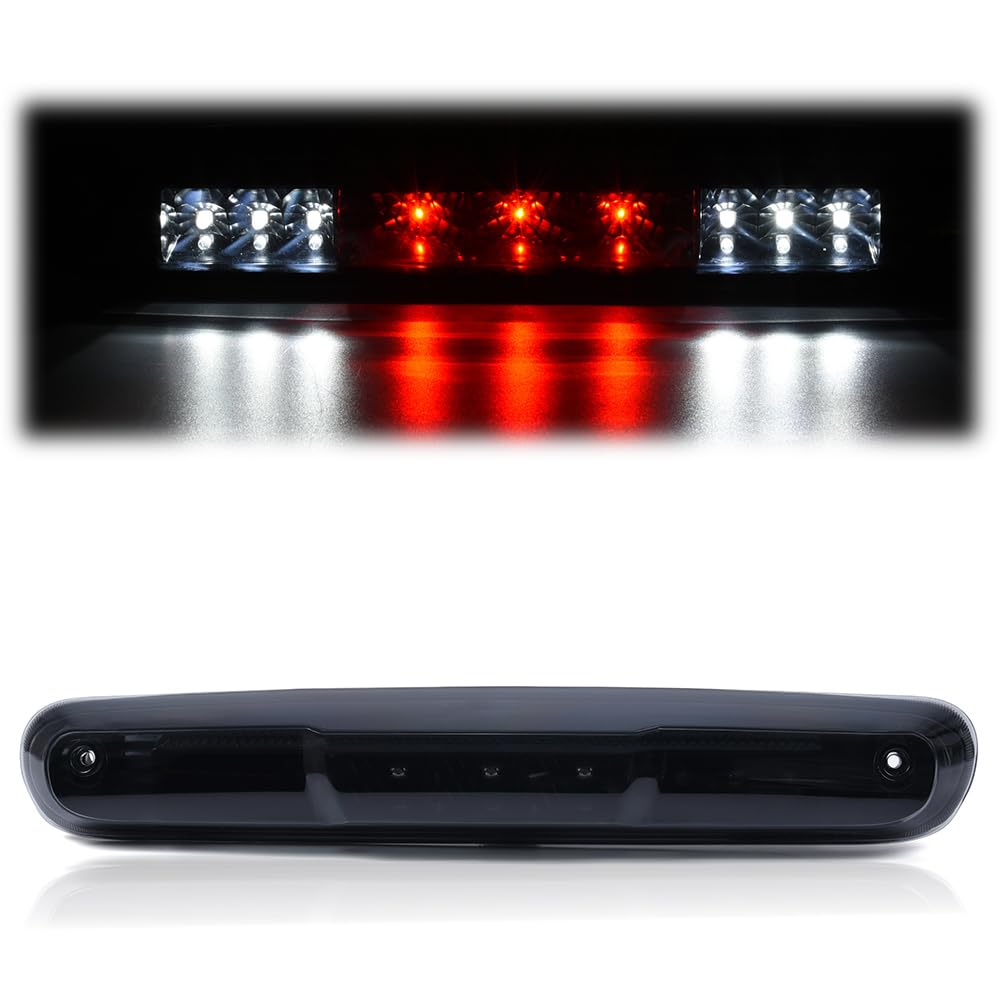 G-PLUS LED 3rd Third Brake Light High Mount Stop Light Compatible with Chevy Silverado/GMC Sierra 1500 2500 HD 3500 HD 2007 2008 2009 2010 2011 2012 2013 Rear Brake Tail Lamp Smoke Lens