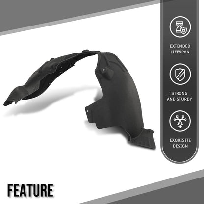 G-PLUS Fender Liner Splash Shield Front Right Side Compatible with Porsche Macan 2.0L 2017-2024 95B809962D, PO1249100 Black