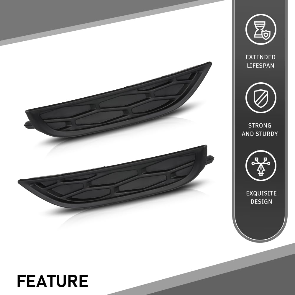 G-PLUS Front Lower Fog Light Lamp Bezel Compatible with Range Rover Evoque 2012-2015,Fit for Pure and Prestige Models Only,Not Fit for Dynamic Models