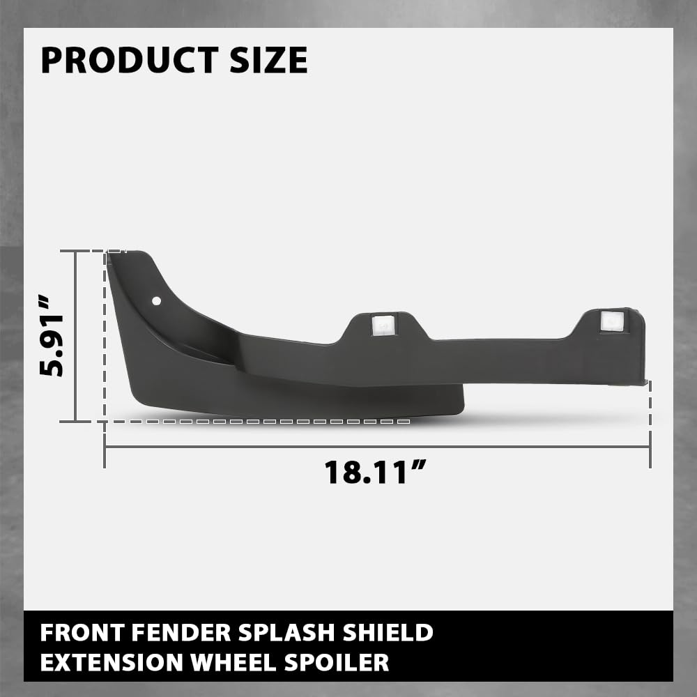 G-PLUS Pair Front Fender Splash Shield, Compatible with Audi Q5 2009-2017, Extension Wheel Spoile, Left Driver & Right Passenger Side 2PCS, 8R0853887, 8R0853888