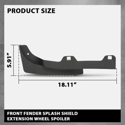 G-PLUS Pair Front Fender Splash Shield, Compatible with Audi Q5 2009-2017, Extension Wheel Spoile, Left Driver & Right Passenger Side 2PCS, 8R0853887, 8R0853888