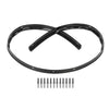 G-PLUS Rubber Bumper Hood Seal & Rivets Compatible with Dodge Challenger 2008-2022 Black PVC 68051392AB, 68051392AA