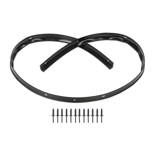 G-PLUS Black Rubber Bumper Hood Seal & Rivets Compatible with Dodge Challenger 2008-2022 68051392AB, 68051392AA