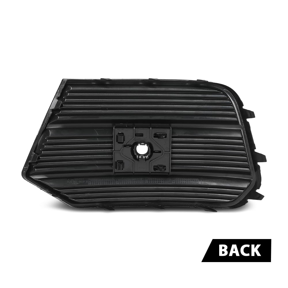G-PLUS Front Right Bumper Face Bar Grille, Compatible with Audi Q3 Premium 2017 2018/ Prestige 2016-2017/ Q3 Quattro Premium 2016-2018, Passenger Side Exterior Outside Fog Light Cover