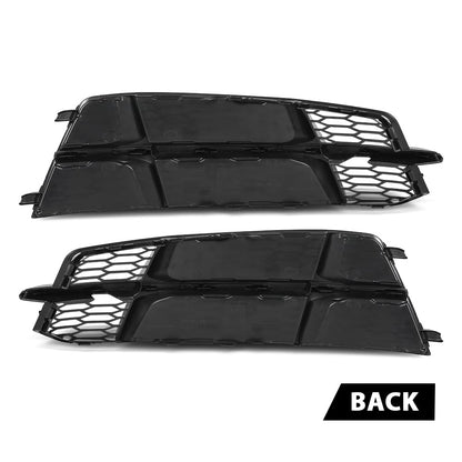G-PLUS Pair Front Front Fog Light Grille Cover, Compatible with Audi A6 / A6 Quattro / S6 S-Line 2016 2017 2018, Left Driver & Right Passenger Side 2PCS, 4G0807648B, 4G0807647B