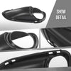 G-PLUS Fog Light Trim Driving Lamp Front Passenger Right Side Hand Compatible with Porsche Cayenne Turbo 2011 2012 2013 2014, Fit Porsche Cayenne Turbo S 2013-2014 95850509400, PO1039105 Black