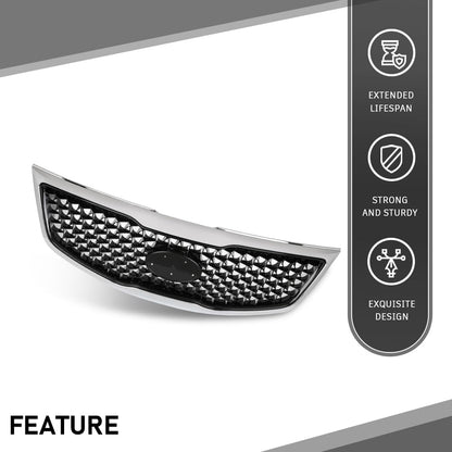 G-PLUS Front Upper Grille Chrome, Compatible with Kia Sportage 2014-2016, KI1200162, 863503W500