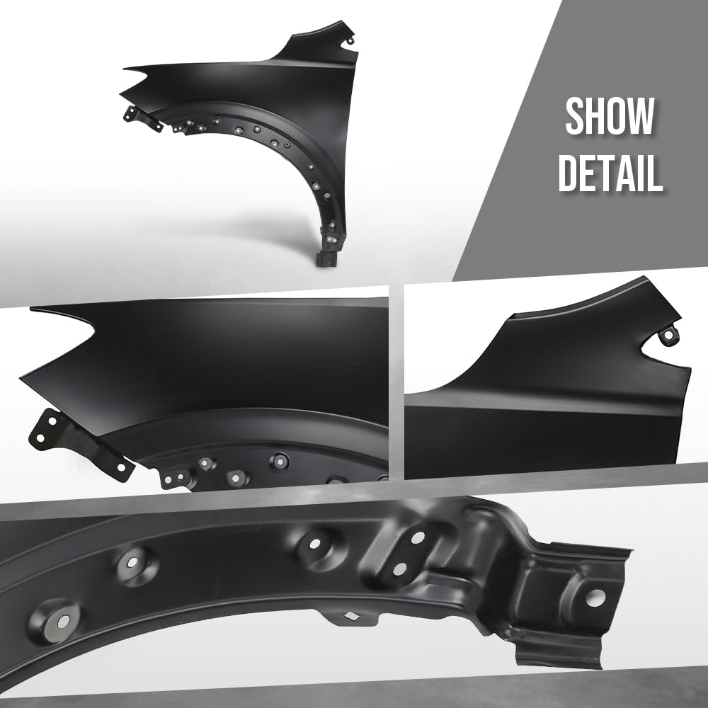 G-PLUS Front Left Driver Side Fender Compatible with Buick Encore GX Preferred 2020-2024 Fit Buick Encore GX (submodel: Essence, Select) 2020-2023 42766486, 42733024, GM1240419 Black