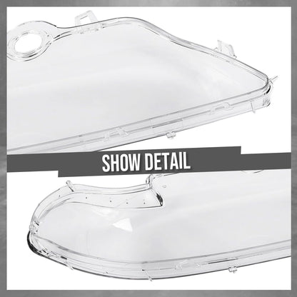 G-PLUS Headlight Lens Cover Compatible with BMW 5 Series E39 Facelift 2000-2003 Left & Right Pair Front Headlamp Lens Cover Clear