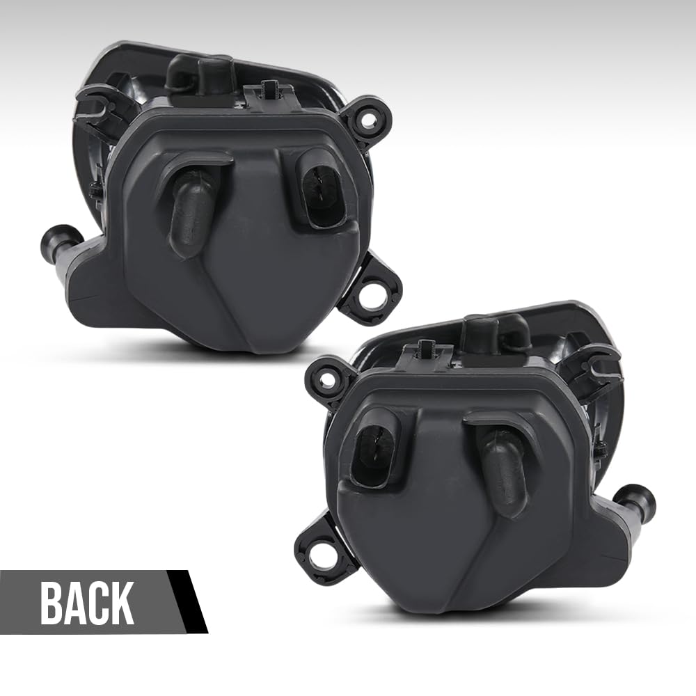 G-PLUS Front Bumper Fog Light Lamps Left & Right Side Pair Compatible with Audi A8 D3 2004 2005 2006 2007 4E0941699A, 4E0941700A Black